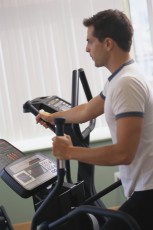 Man on Exercise Machine