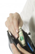 Woman Money in Wallet