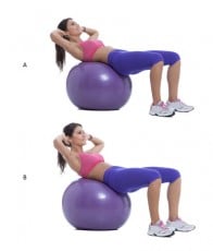 Swiss ball crunch