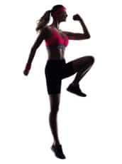 woman fitness jumping  exercises silhouette