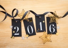 2016 with glittery decoration