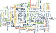 Ice bath background concept