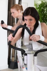 Woman working out at the gym