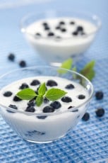 yogurt with blueberry