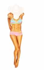 Sexy fit woman body in bikini