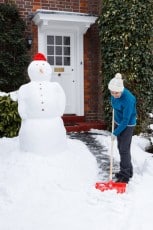 Person shovelling snow
