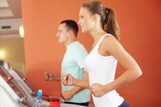 On a treadmill