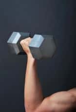 Weight lifting.