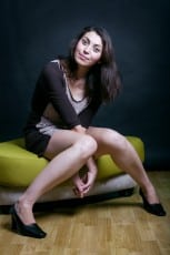 sitting on sofa