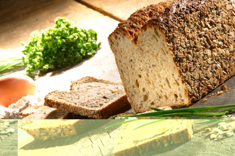 healthy bread on wood