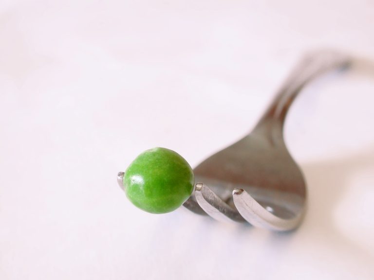 pea on fork