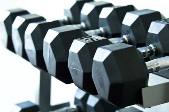 Weights of a gym diffrent sizes and weights