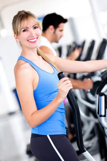 Woman training at the gym