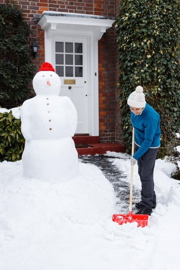 Person shovelling snow