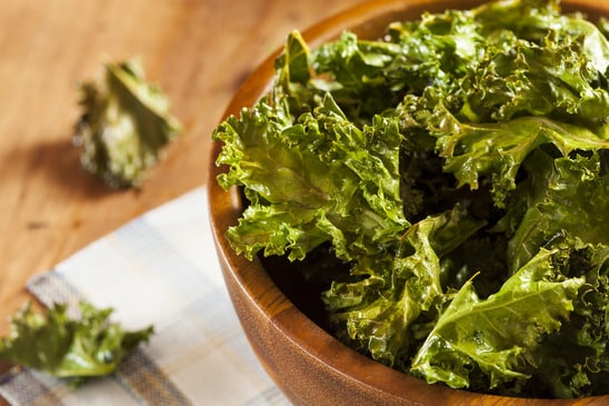 Homemade Organic Green Kale Chips