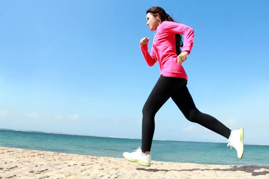 Running on the beach